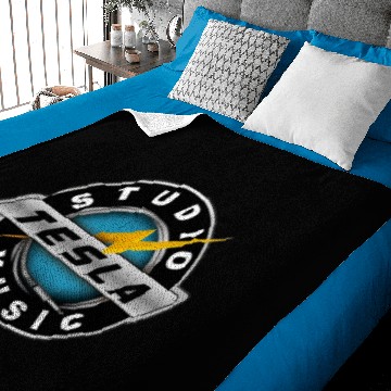 Discover Tesla Studio Music Shop Baby Blankets