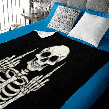 Discover Skeleton Middle Finger Baby Blankets