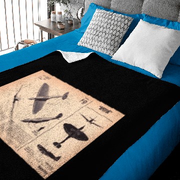 Discover Spitfire Recognition Sheet Baby Blankets