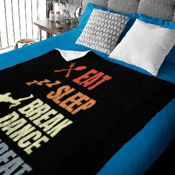 Discover Eat Sleep Break Dance Repeat Baby Blankets