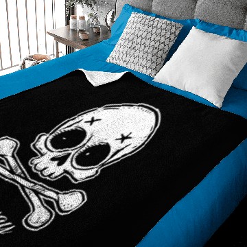 Discover Go Away | Skull and Crossbones Baby Blankets