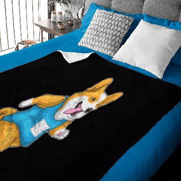 Discover Corgi Runner Running Sports Baby Blankets