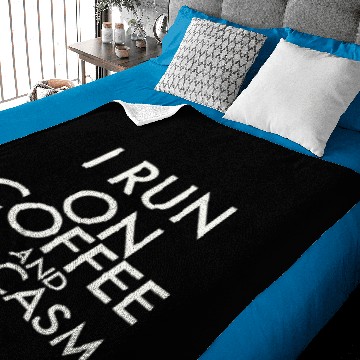 Discover I RUN ON COFFEE AND SARCASM Baby Blankets