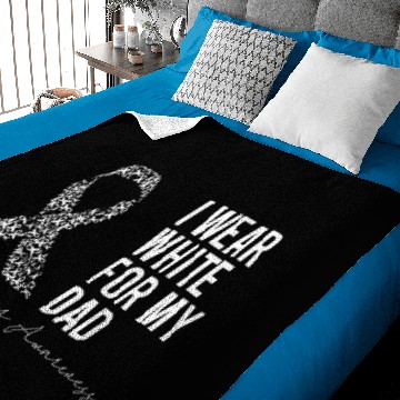 Discover I Wear White For My Dad Lung Cancer Awareness Baby Blankets