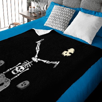 Discover Skeleton Gymnast Doing A Handstand On Gravestone Baby Blankets