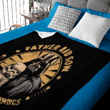 Discover Father and son starwars sci-fi design gift Baby Blankets
