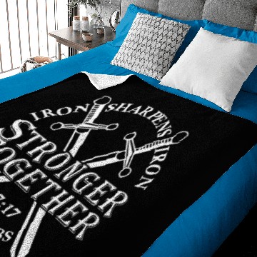 Discover Strongers Together Iron Sharpens Iron Proverbs Baby Blankets