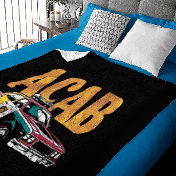 Discover ACAB Retro Cop Car Baby Blankets