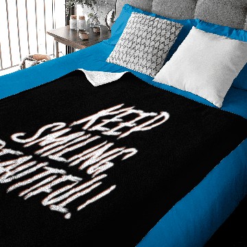 Discover Keep Smiling Beautiful Positive Affirmation Baby Blankets