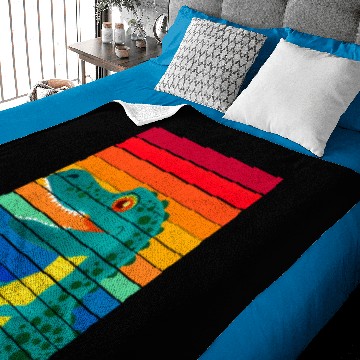 Discover Rainbow dinosaur Baby Blankets