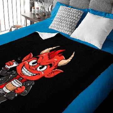 Discover Red devil drinks coffee Baby Blankets