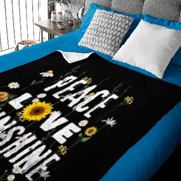 Discover PEACE LOVE SUNSHINE Baby Blankets