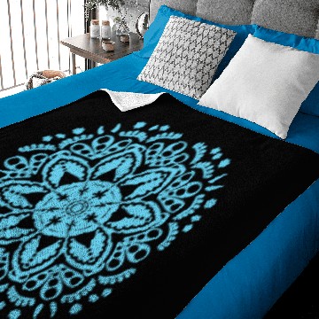 Discover Blue floral lace pattern Baby Blankets