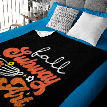 Discover Fall Subway Art Baby Blankets