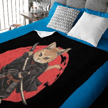 Discover Ninja Japanese Samurai Cat Kitten Baby Blankets