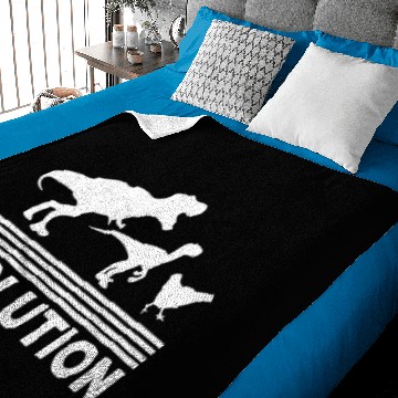 Discover Dinosaur Chicken Evolution Funny Vintage Retro 70S Baby Blankets