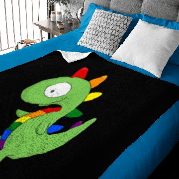 Discover Rainbow dinosaur Baby Blankets