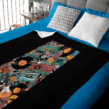 Discover Retro music pattern Baby Blankets