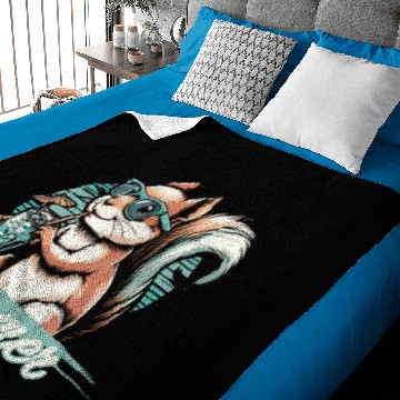 Discover Cute cartoon squirrel enjoying the summer Baby Blankets