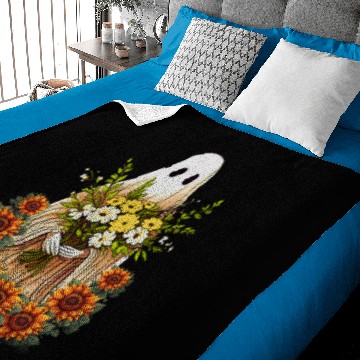 Discover Cottagecore Floral Ghost Vintage Pumpkin Fall Hall Baby Blankets