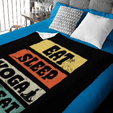 Discover eat sleep yoga repeat Baby Blankets