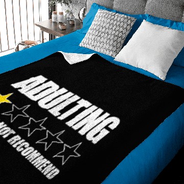 Discover Adulting Would Not Recommend 1-Star Funny Adulting Baby Blankets