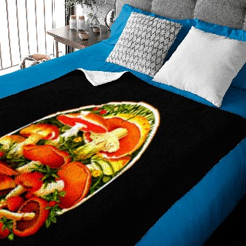 Discover mushroom collage Baby Blankets