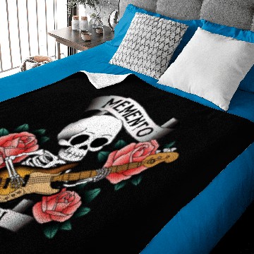 Discover Memento Mori Skeleton Playing Bass Baby Blankets