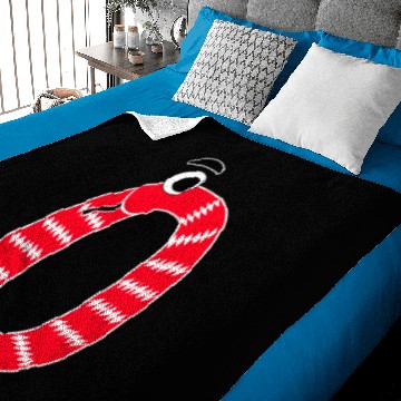 Discover Whimsical Snake with Red Houndstooth Pattern Baby Blankets