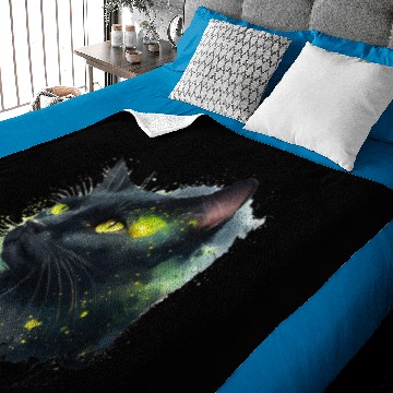 Discover Galaxy Charming Cat" Baby Blankets