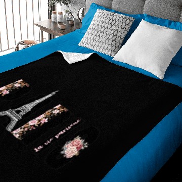 Discover Paris typography Design Baby Blankets