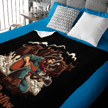 Discover Fearless Cowboy: Retro Western Comic Art Baby Blankets