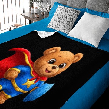 Discover Teddy bear superhero Baby Blankets