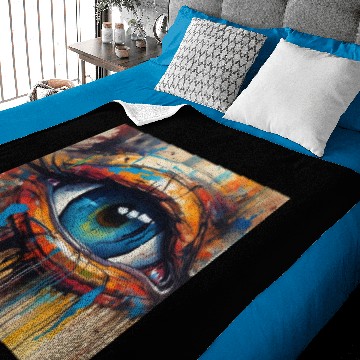 Discover I am here - abstract Baby Blankets