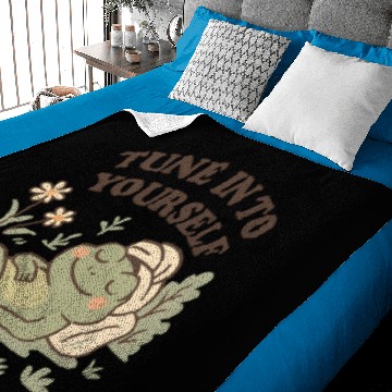 Discover Frog said tune in to yourself Baby Blankets