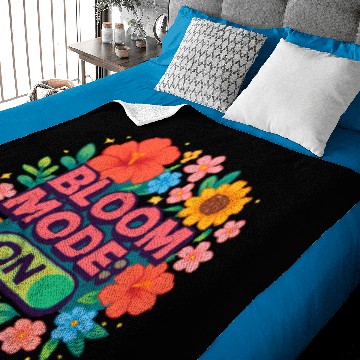 Discover Bloom Mode ON Floral Graphic Baby Blankets