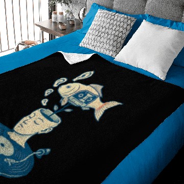 Discover Surreal Fish Dreamscape Baby Blankets