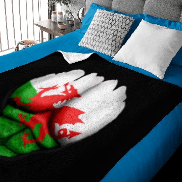 Discover Wales Flag Ripped Muscles, six pack, chest Baby Blankets
