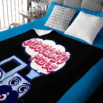 Discover Mustache Rides Baby Blankets