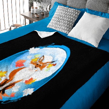 Discover Fall Fox and Wolf Moon-2 Baby Blankets