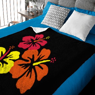 Discover hibiscus triple Baby Blankets