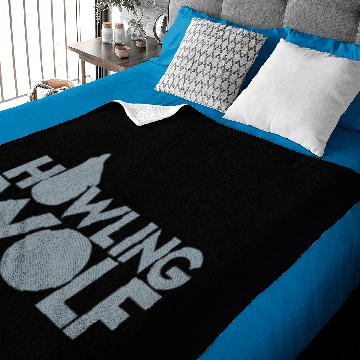 Discover HOWLING WOLF wolves howling at the moon silver Baby Blankets