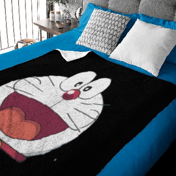 Discover Doraemon Face Baby Blankets