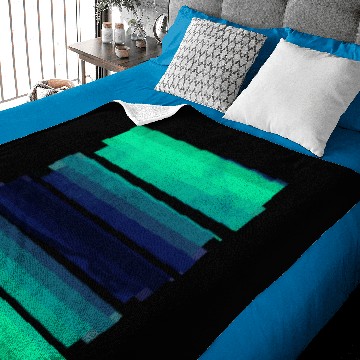 Discover Light Green Gradient Stripes Baby Blankets