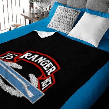 Discover 75th Ranger CIB Baby Blankets