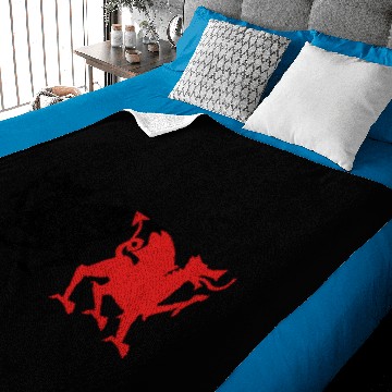 Discover rampant dragons licking emblem solid wicked! Baby Blankets