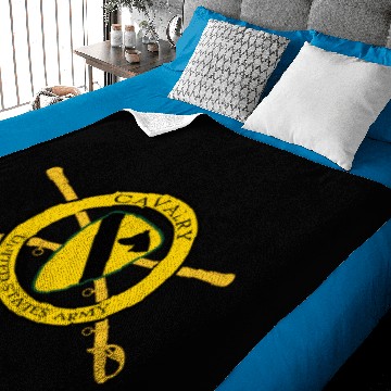 Discover 1st Cav Crossed Sabers Baby Blankets