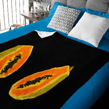 Discover papaya fruit cut half - digital Baby Blankets