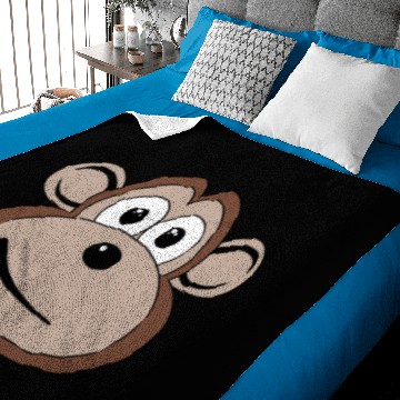 Discover Cartoon Monkey Face Baby Blankets