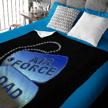 Discover Air Force Dad Dog Tags Baby Blankets